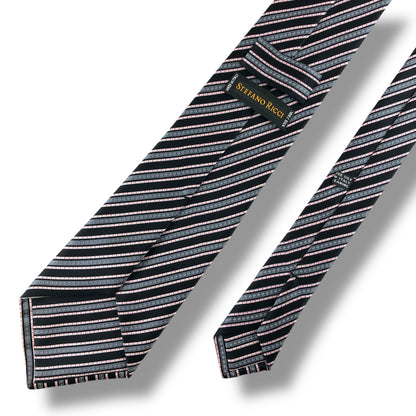 【7096】美品！ステファノリッチ　ネクタイ　ブラック系