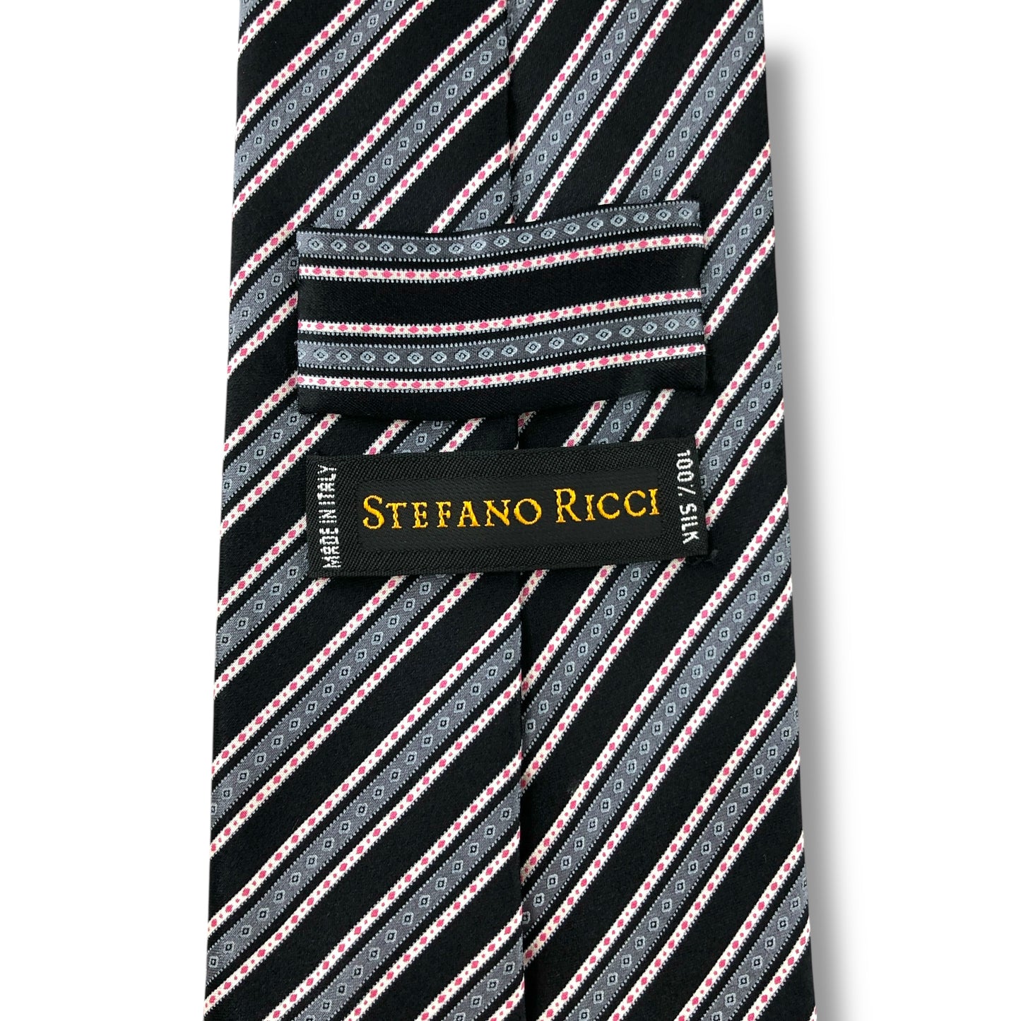 【7096】美品！ステファノリッチ　ネクタイ　ブラック系