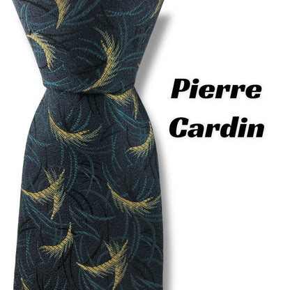 【7100】美品！ピエールカルダン　ネクタイ　ネイビー系