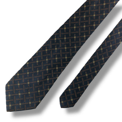 【7111】良品！シャネル　ネクタイ　ネイビー系