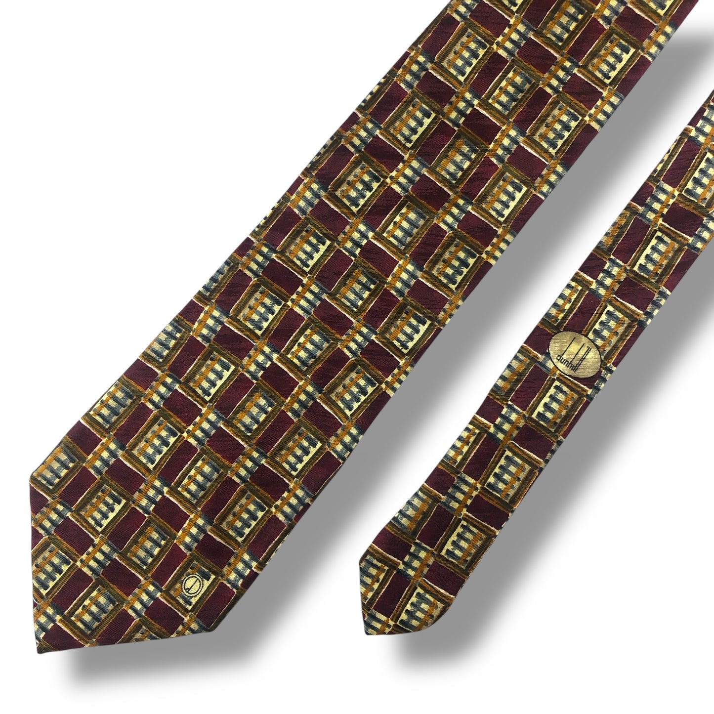 【7114】良品！ダンヒル　ネクタイ　ボルドー系