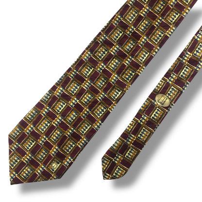 【7114】良品！ダンヒル　ネクタイ　ボルドー系