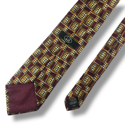 【7114】良品！ダンヒル　ネクタイ　ボルドー系