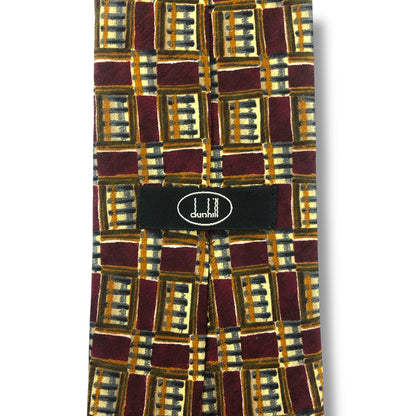 【7114】良品！ダンヒル　ネクタイ　ボルドー系