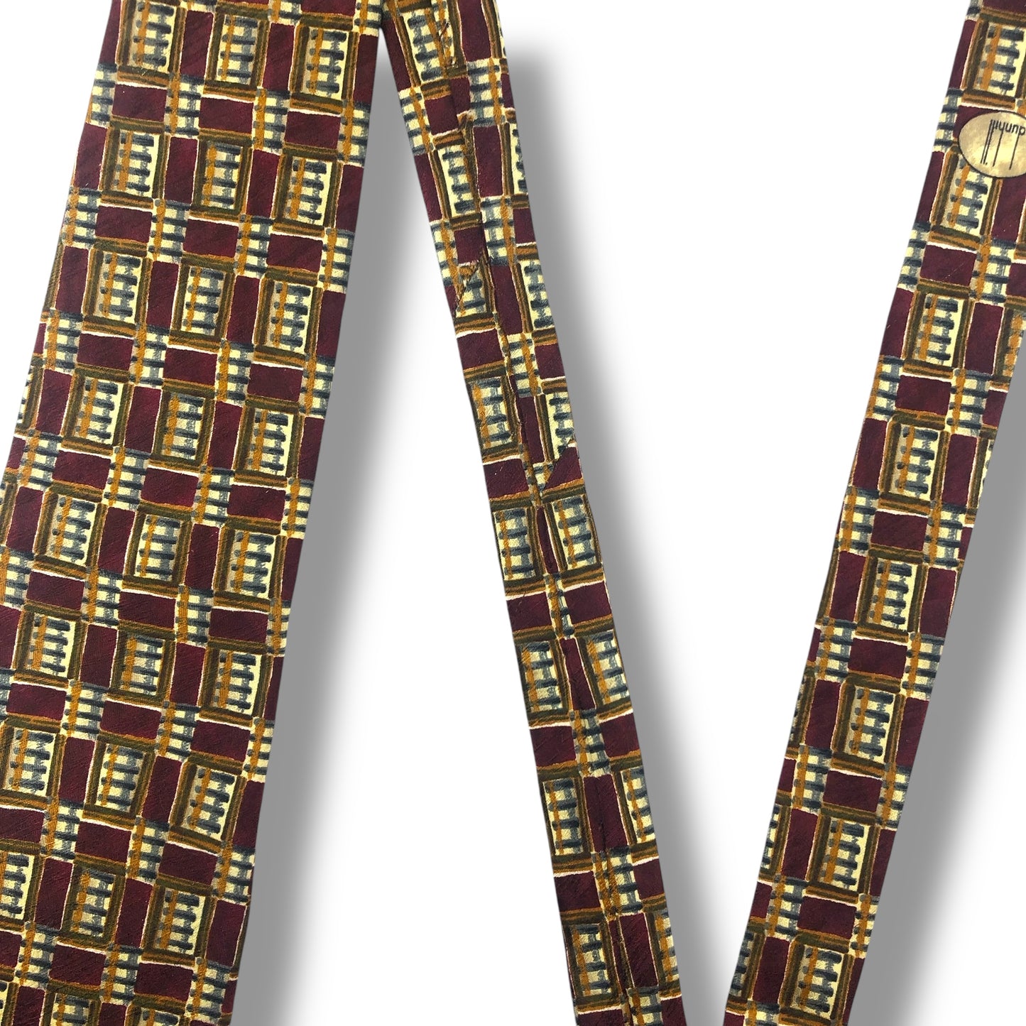 【7114】良品！ダンヒル　ネクタイ　ボルドー系