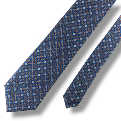 【7115】美品！ニナリッチ　ネクタイ　水色系　花柄