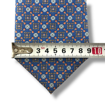 【7115】美品！ニナリッチ　ネクタイ　水色系　花柄