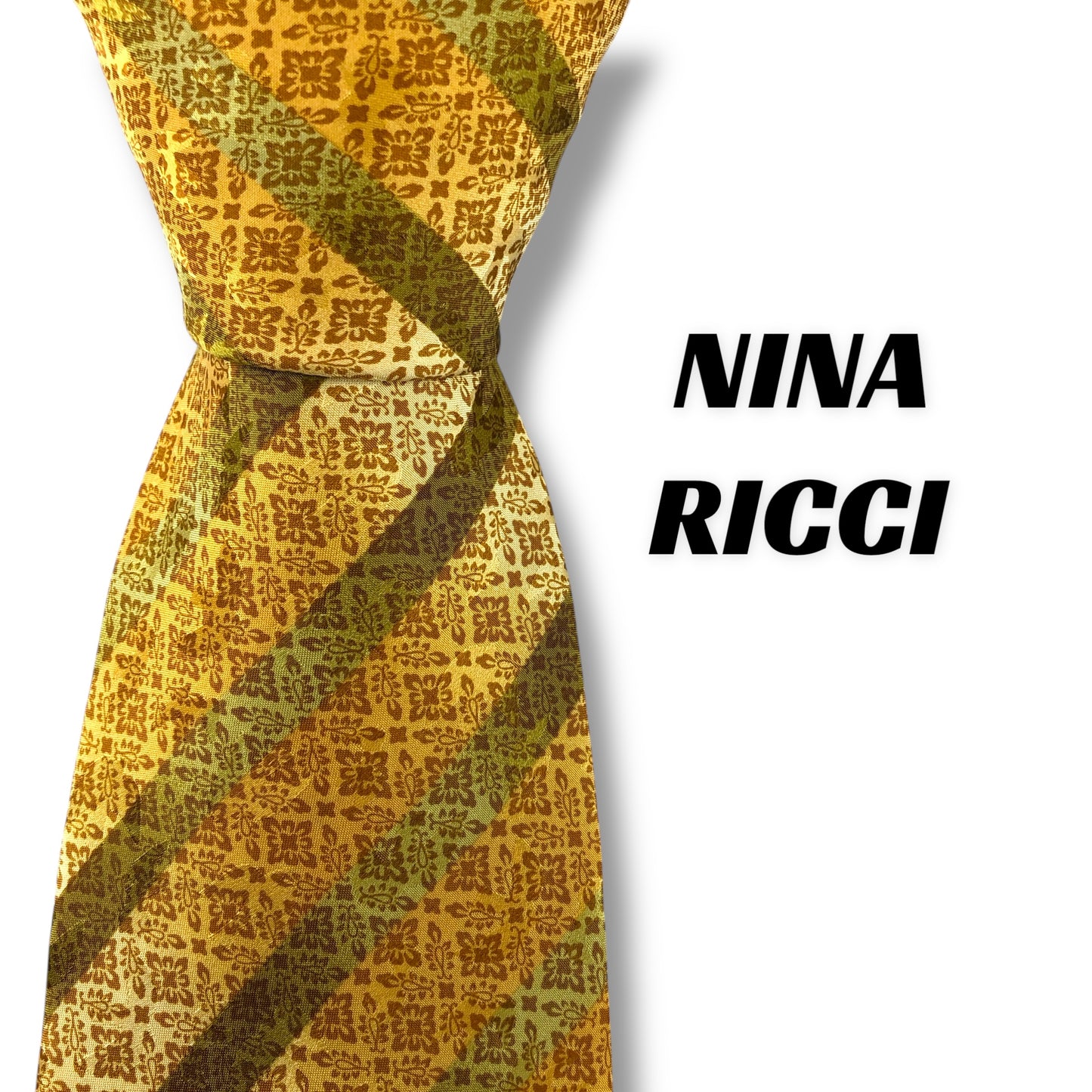 【7121】美品！ニナリッチ　ネクタイ　イエロー系