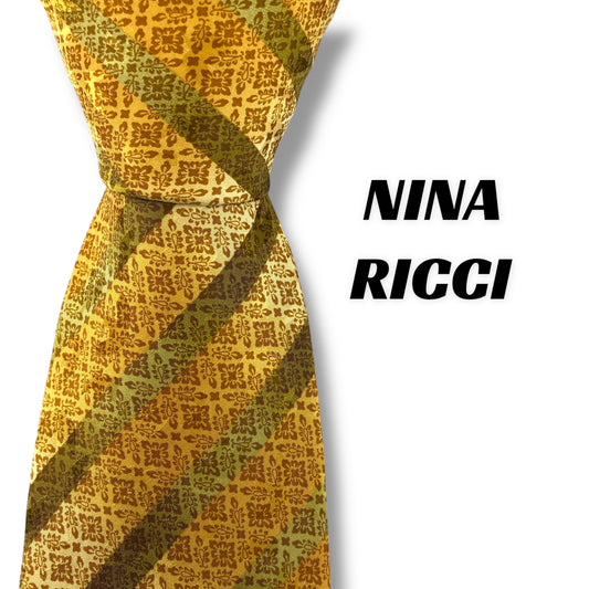 【7121】美品！ニナリッチ　ネクタイ　イエロー系