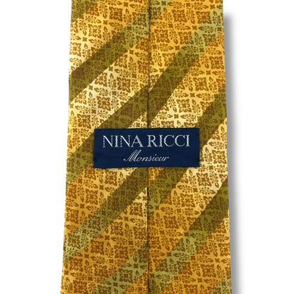 【7121】美品！ニナリッチ　ネクタイ　イエロー系