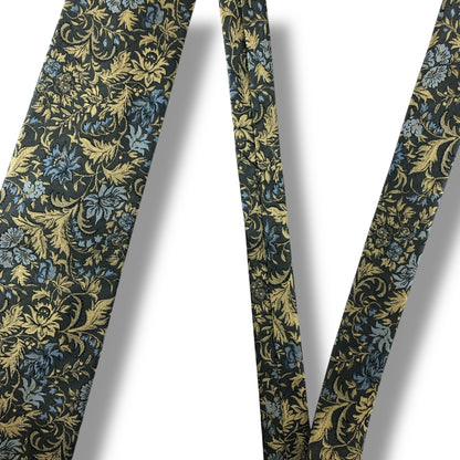 【7122】美品！イヴサンローラン　ネクタイ　水色グレー系　花柄