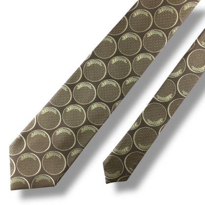 【7123】良品！エステーデュポン　ネクタイ　ベージュ系