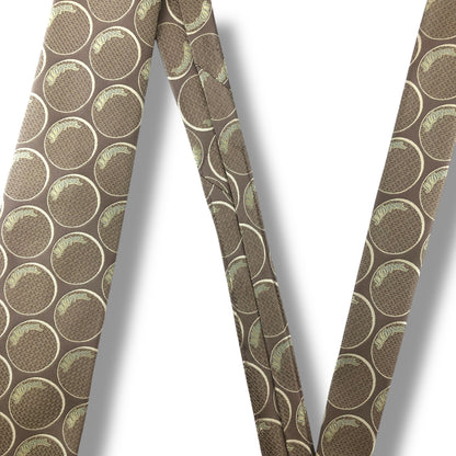 【7123】良品！エステーデュポン　ネクタイ　ベージュ系