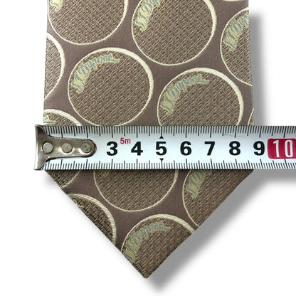 【7123】良品！エステーデュポン　ネクタイ　ベージュ系