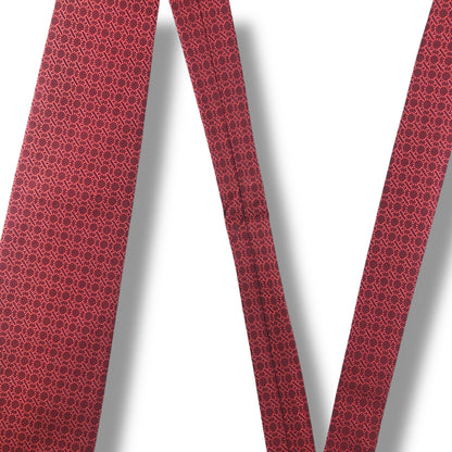 【7124】美品！ランセル　ネクタイ　レッド系