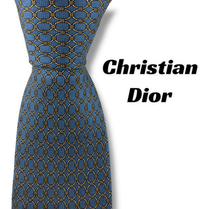 【7131】良品！クリスチャンディオール　ネクタイ　水色系