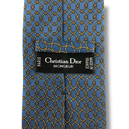 【7131】良品！クリスチャンディオール　ネクタイ　水色系