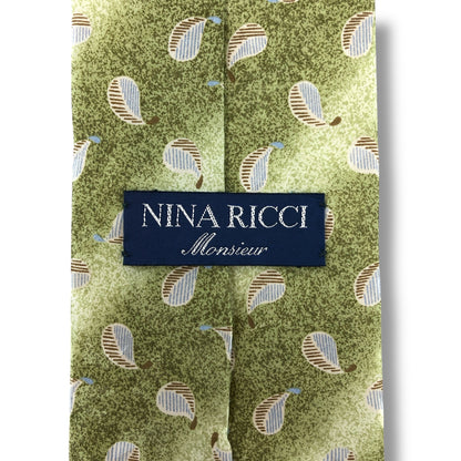 【7132】良品！ニナリッチ　ネクタイ　黄緑系