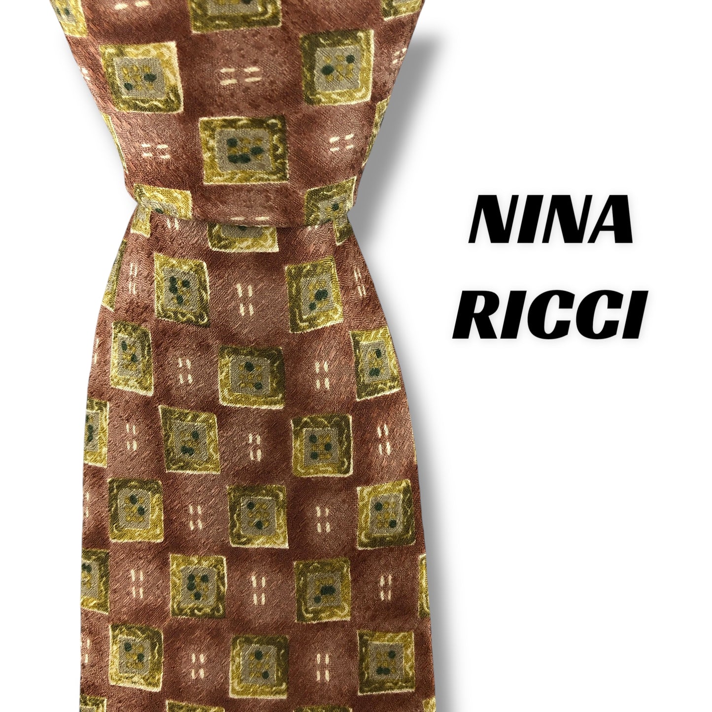 【7133】美品！ニナリッチ　ネクタイ　ピンク系　レッド系