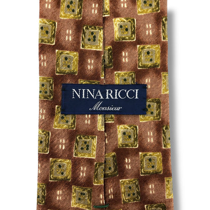 【7133】美品！ニナリッチ　ネクタイ　ピンク系　レッド系