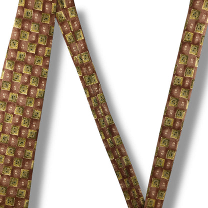 【7133】美品！ニナリッチ　ネクタイ　ピンク系　レッド系