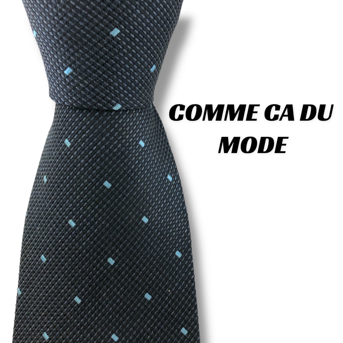 【7134】美品ー良品！コムサデモード　ネクタイ　ネイビー系
