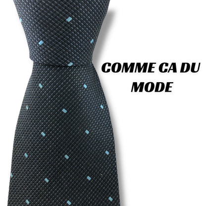 【7134】美品ー良品！コムサデモード　ネクタイ　ネイビー系