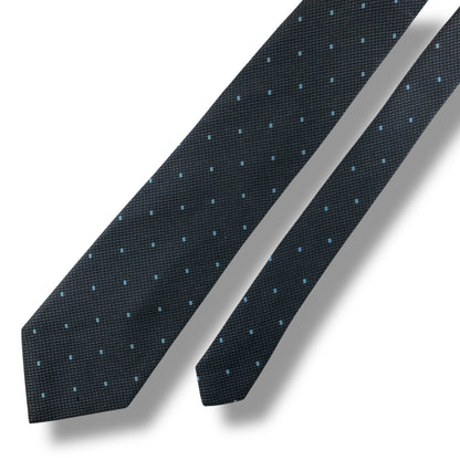 【7134】美品ー良品！コムサデモード　ネクタイ　ネイビー系