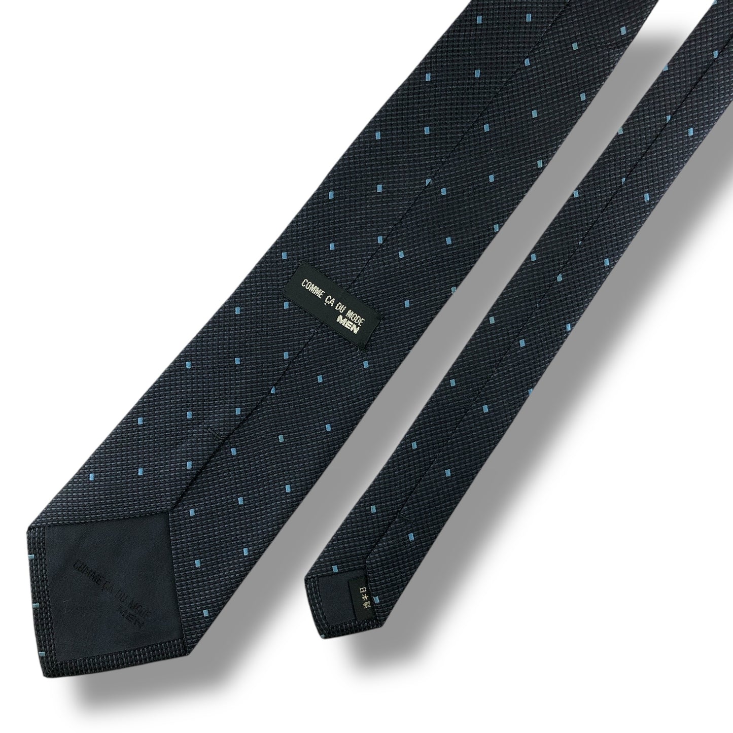 【7134】美品ー良品！コムサデモード　ネクタイ　ネイビー系