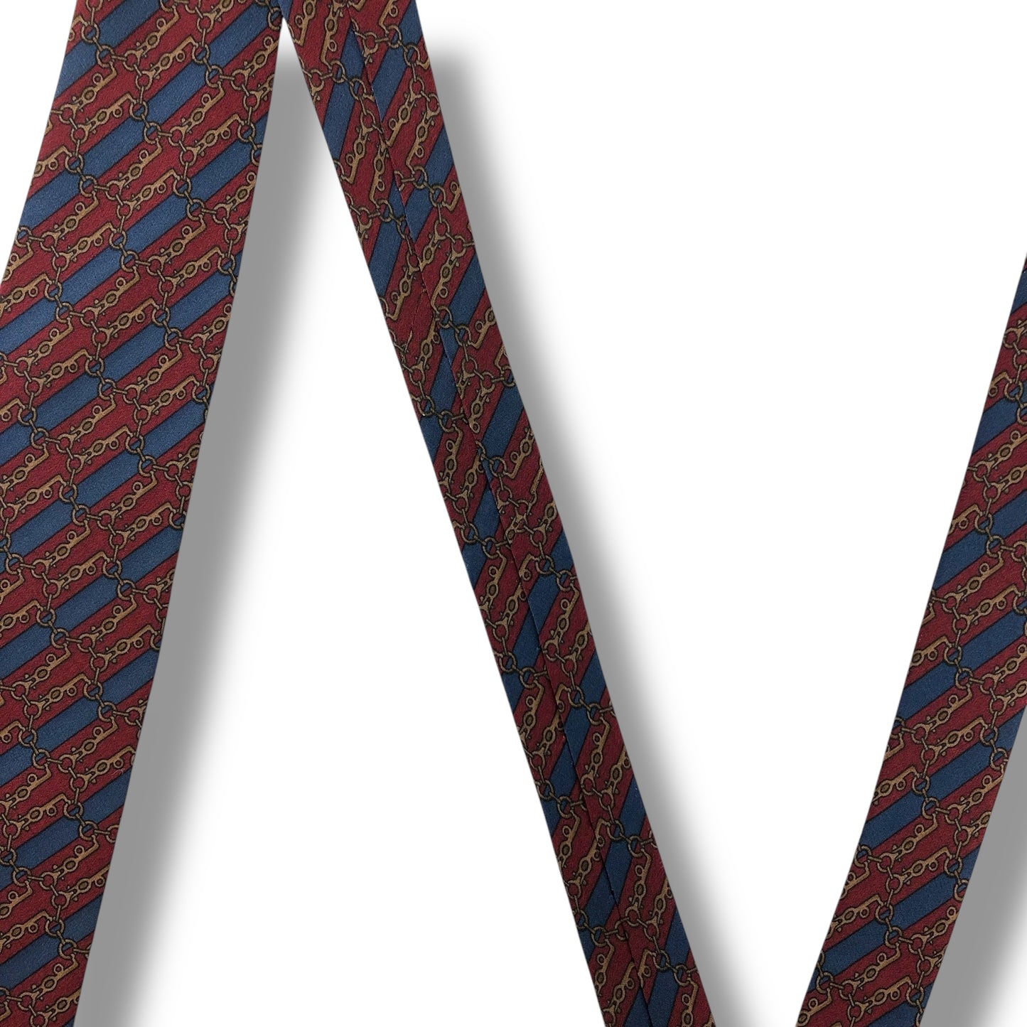 【7137】 良品！ランバン　ネクタイ　レッド系