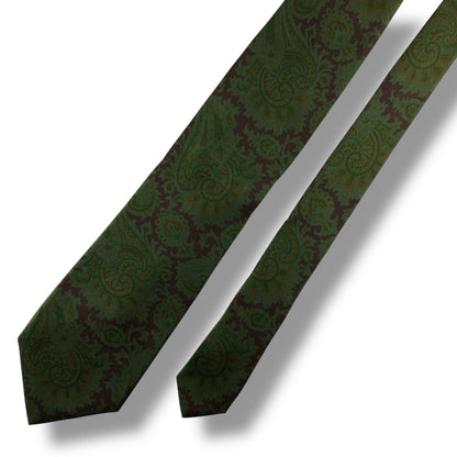 【7138】良品！ジョルジオアルマーニ　ネクタイ　グリーン系