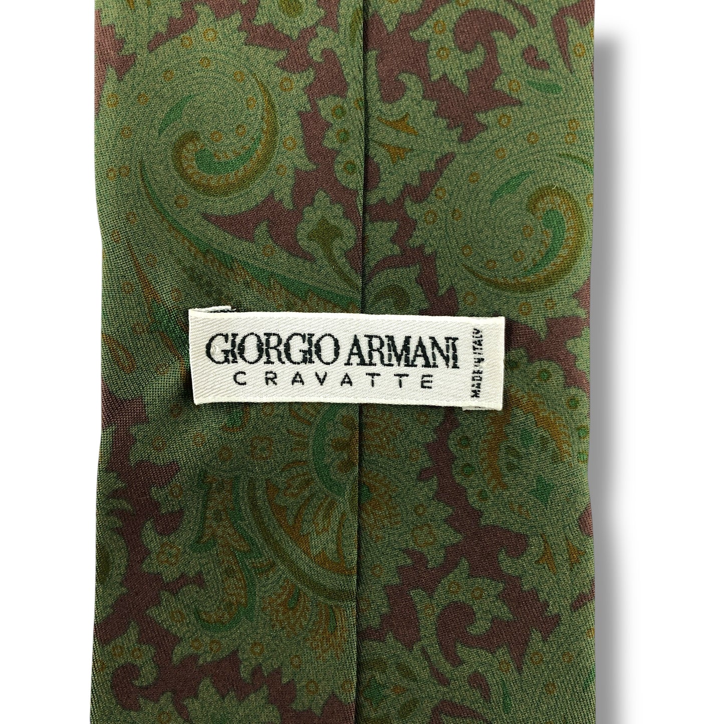 【7138】良品！ジョルジオアルマーニ　ネクタイ　グリーン系