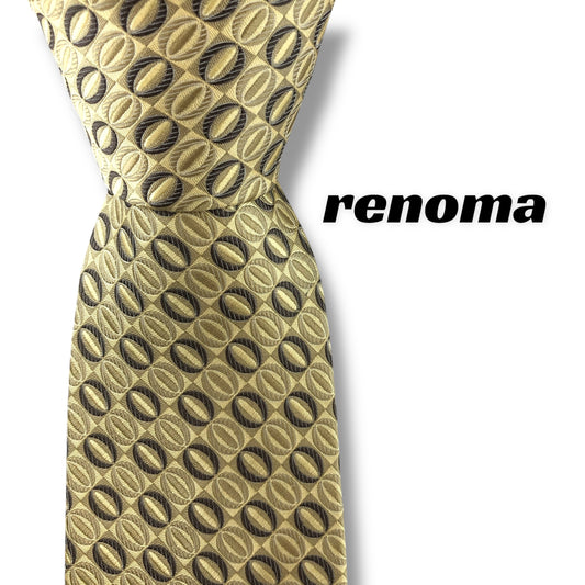 【7140】美品！レノマ　ネクタイ　ゴールド系