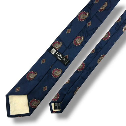 【7141】良品！ランバン　ネクタイ　ネイビー系