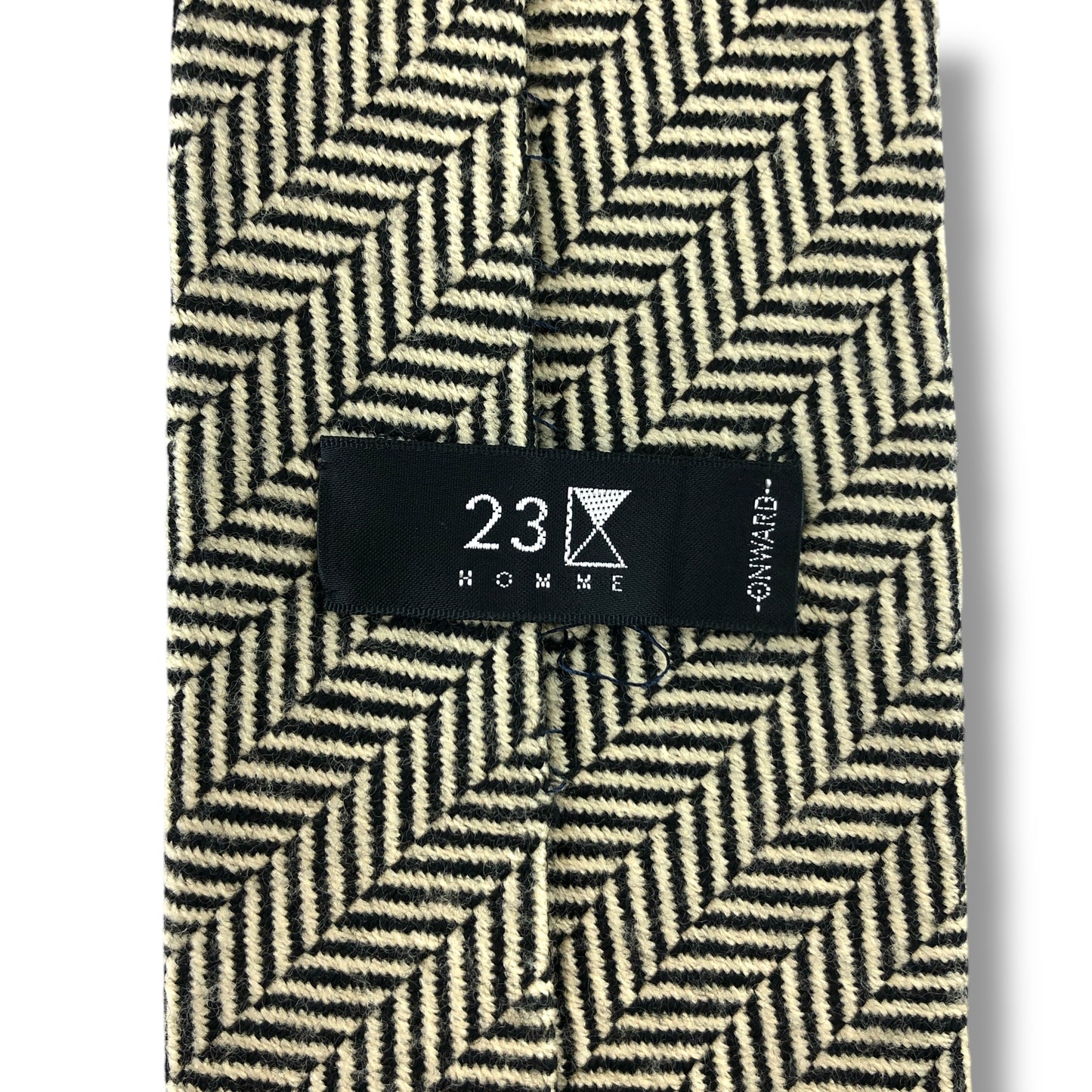 【7143】美品！23区　ネクタイ　ベージュ系　ブラック系