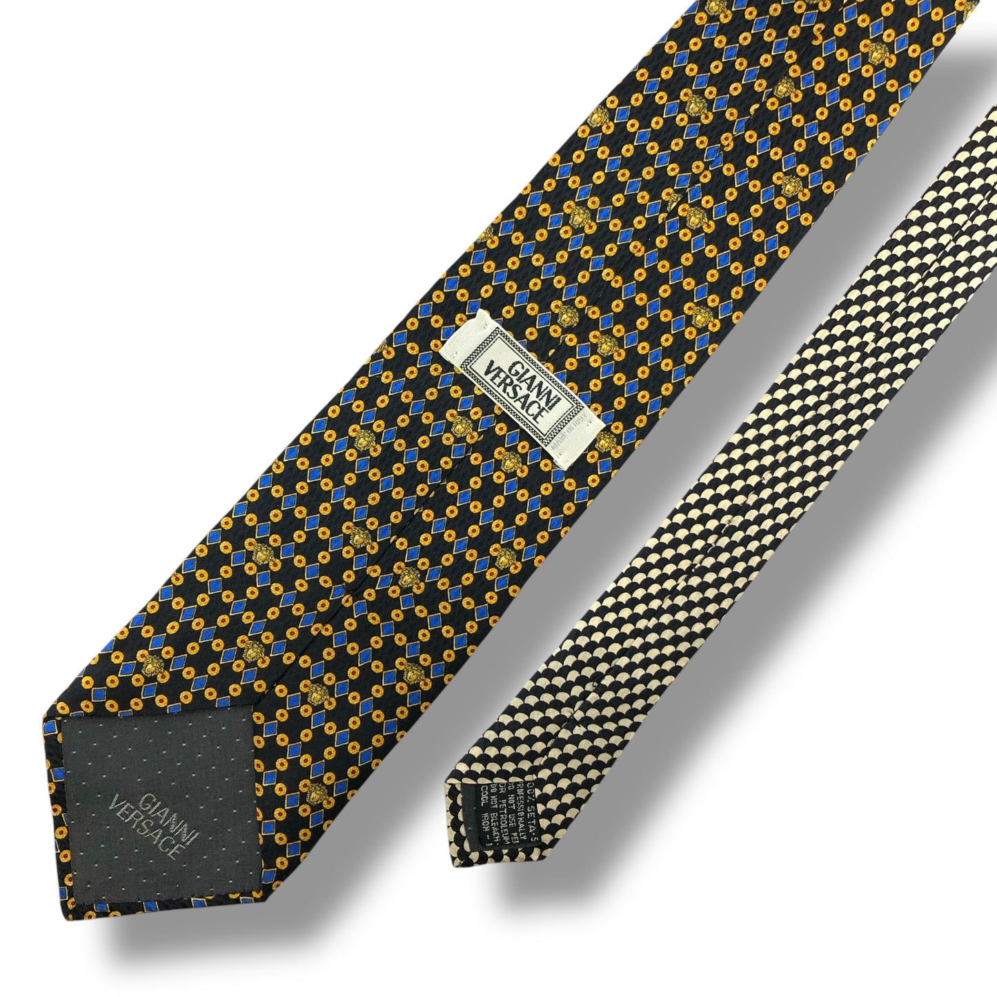 【7144】良品！ヴェルサーチ　ネクタイ　ネイビー系　メデューサ柄