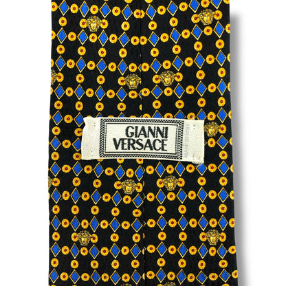 【7144】良品！ヴェルサーチ　ネクタイ　ネイビー系　メデューサ柄