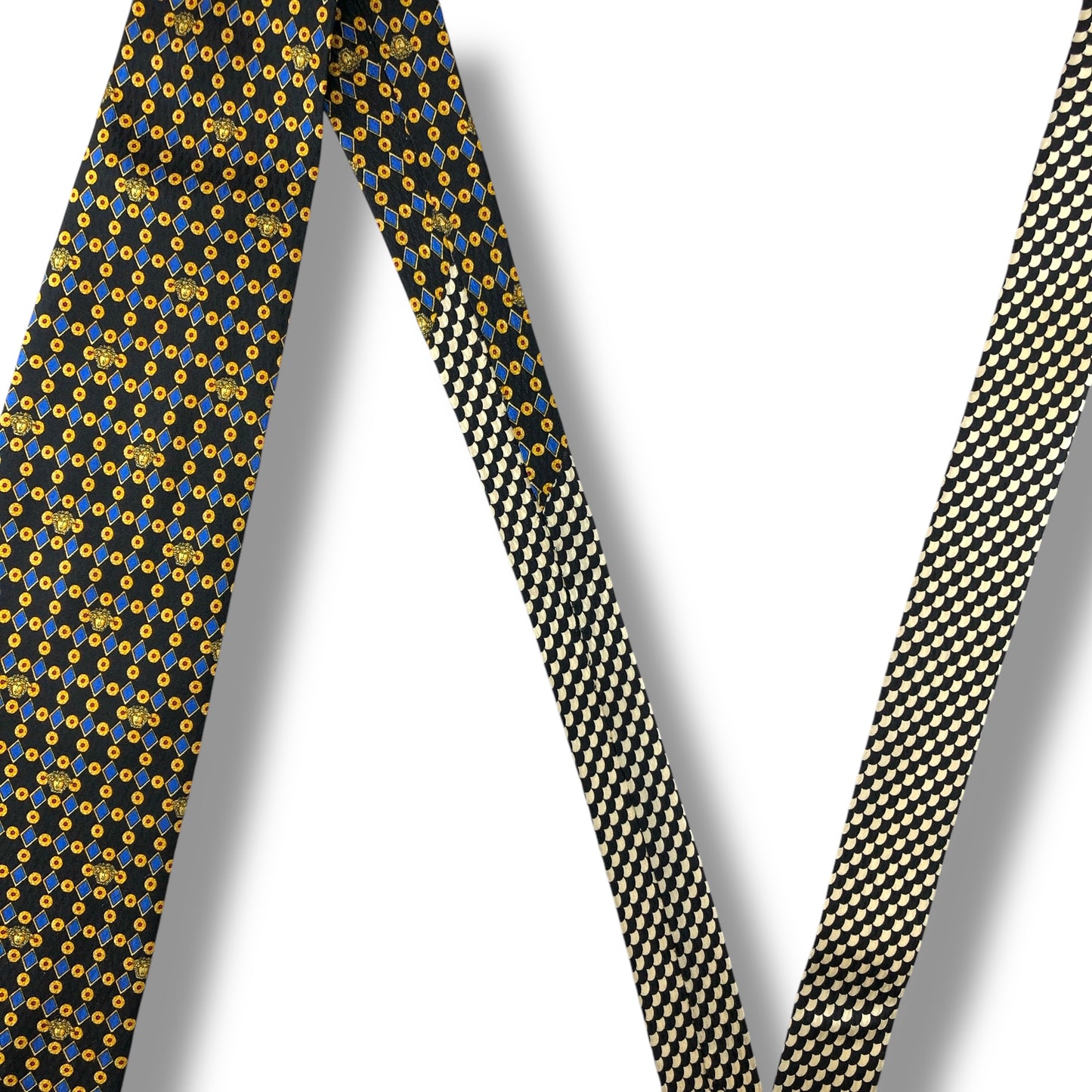 【7144】良品！ヴェルサーチ　ネクタイ　ネイビー系　メデューサ柄