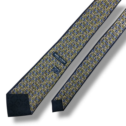 【7146】美品！ミラショーン　ネクタイ　ネイビー系