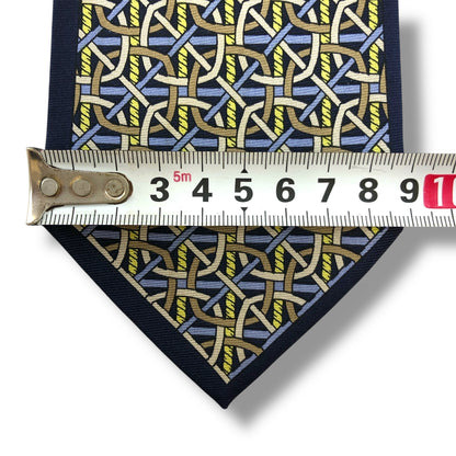 【7146】美品！ミラショーン　ネクタイ　ネイビー系