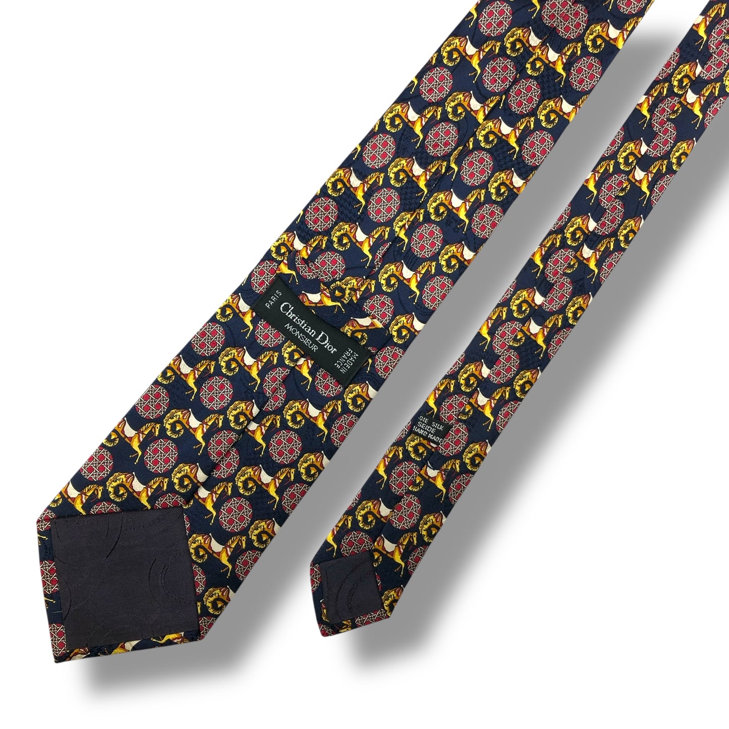 【7148】美品！クリスチャンディオール　ネクタイ　ネイビー系