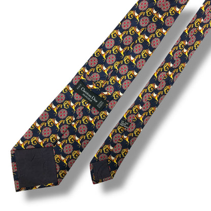 【7148】美品！クリスチャンディオール　ネクタイ　ネイビー系