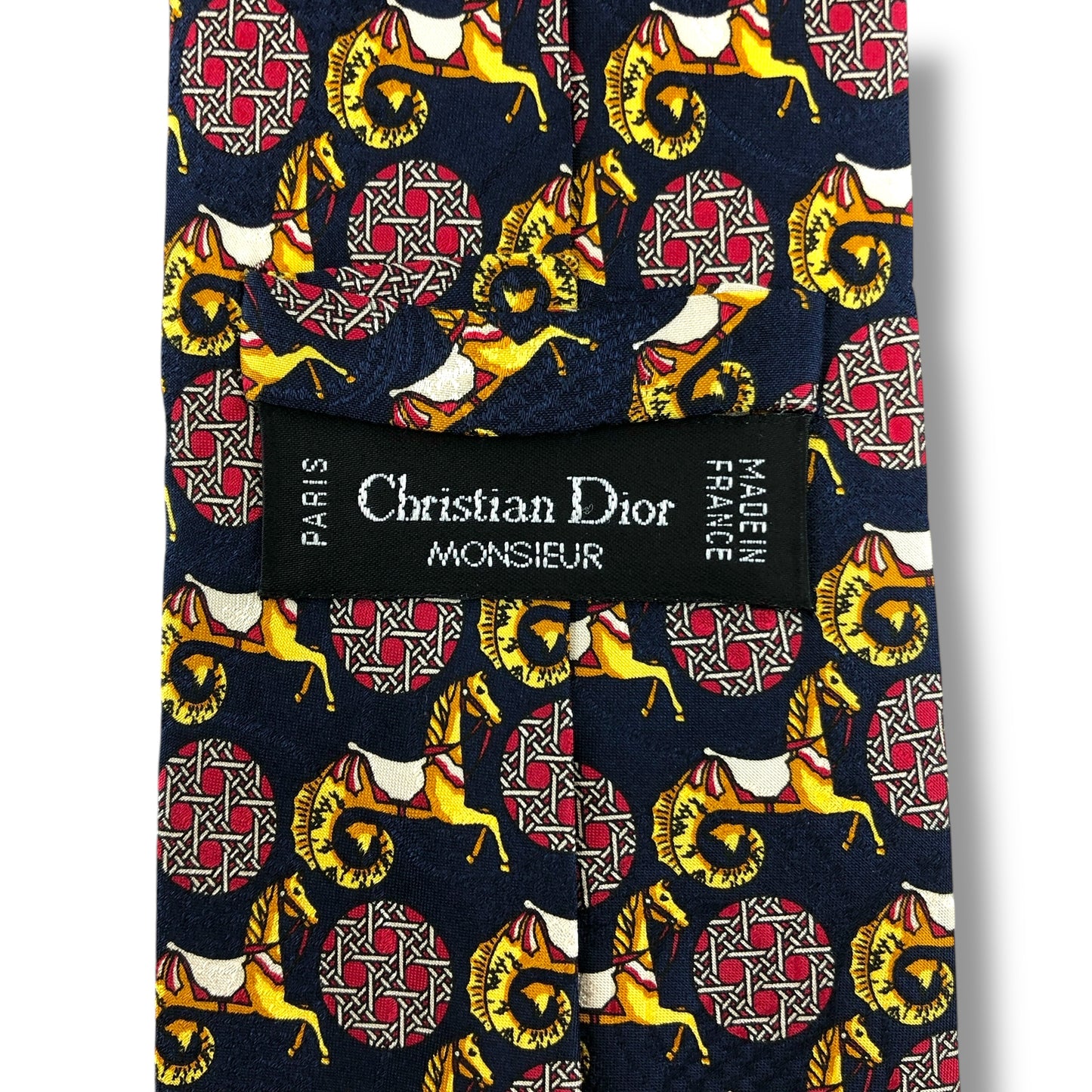 【7148】美品！クリスチャンディオール　ネクタイ　ネイビー系