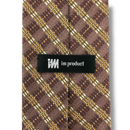 【7149】美品！イッセイミヤケ　ネクタイ　ボルドー系