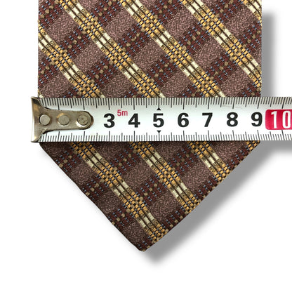 【7149】美品！イッセイミヤケ　ネクタイ　ボルドー系