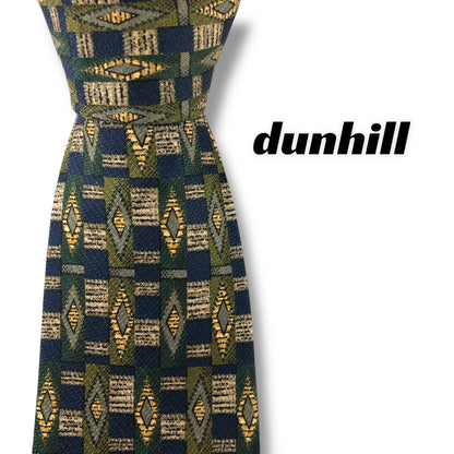 【7152】良品！ダンヒル　ネクタイ　ネイビー系
