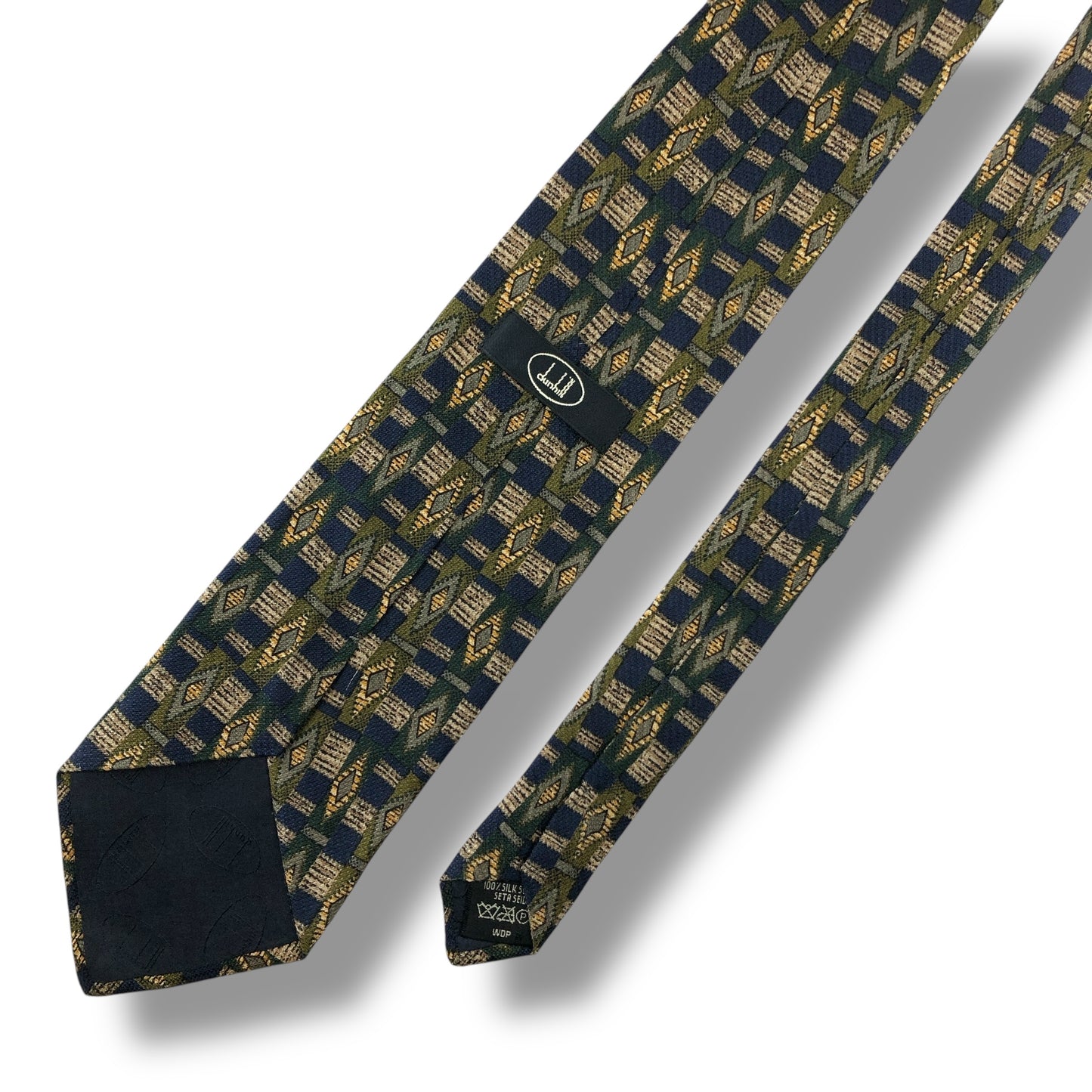 【7152】良品！ダンヒル　ネクタイ　ネイビー系