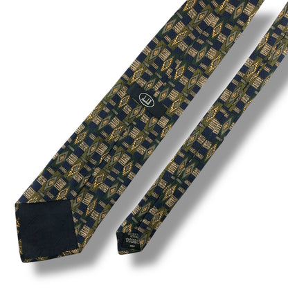 【7152】良品！ダンヒル　ネクタイ　ネイビー系