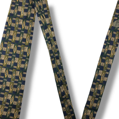 【7152】良品！ダンヒル　ネクタイ　ネイビー系