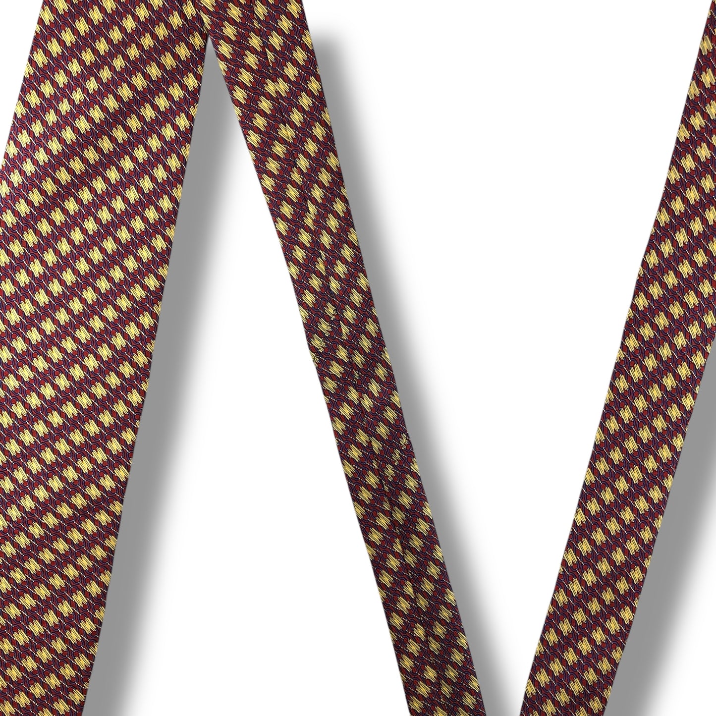 【7155】美品！ピエールバルマン　ネクタイ　レッド系